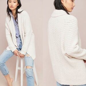 Anthropologie Sleeping on Snow Cream Sweater